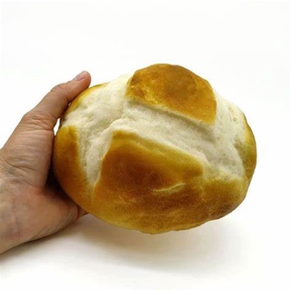 Pão artificial redondo m decorativo artificial