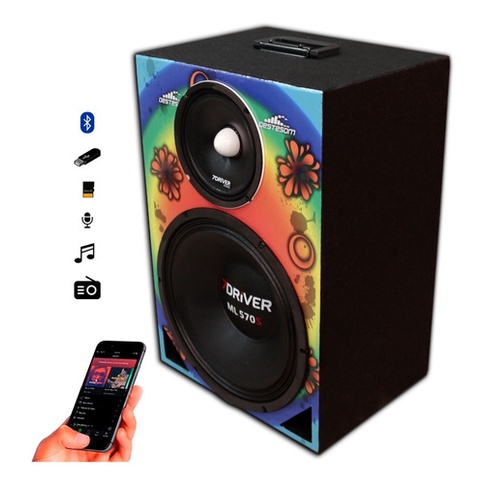 Caixa Som Bluetooth Usb Ativa Amplificada Stetsom 7driver