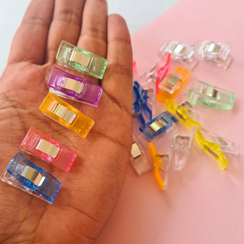 10 Mini Prendedor Clips Wonder Prender Tecidos Cartonagem Colorido