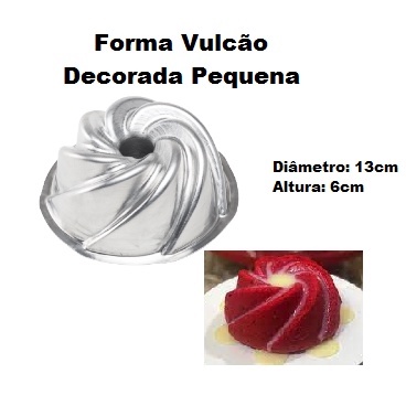 Forma Decorada Vulcão Pequena - (13x6) - MajuFormas