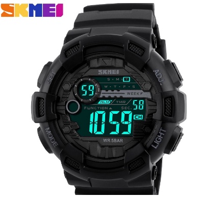 SKMEI 1243 Relógio Eletrônico Esportivo Masculino à Prova D'água