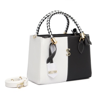 Bolsa Bicolor Tote Duo Feminina Transversal e de Mão Lançamento Selten
