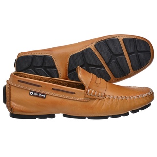 Drive Mocassim Masculino Em Couro Legítimo Whisky