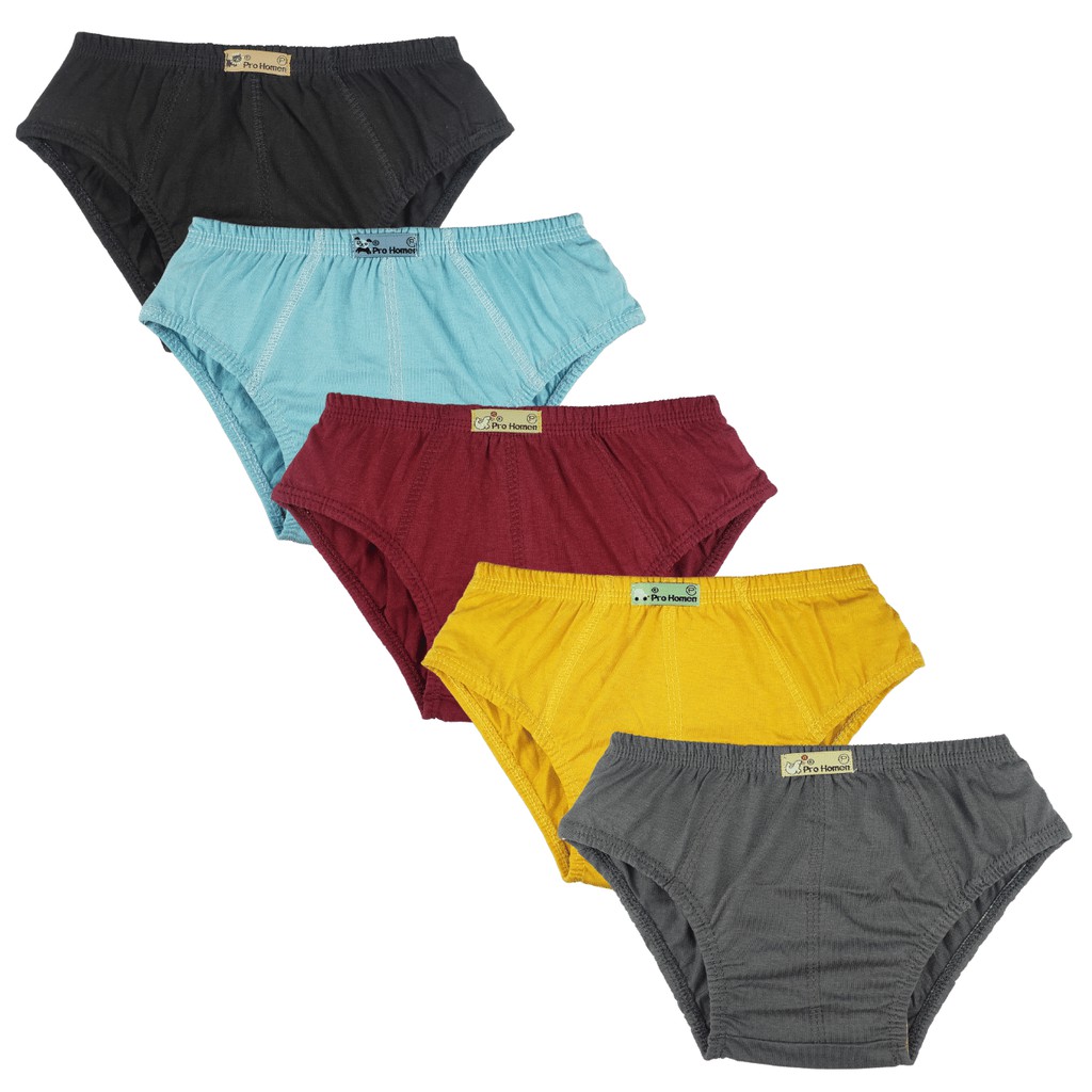 Cueca Infantil SLIP 100% algodão cores sortidas - kit com 05 peças