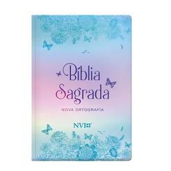 Bíblia Sagrada NVI Letra Grande | Capa Dura | Borboleta Metalizadas