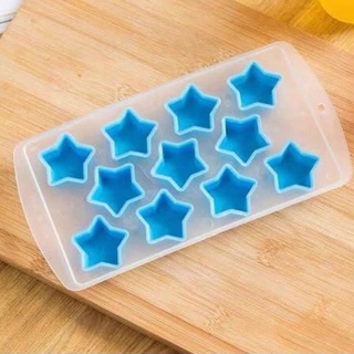 Forma de Gelo Plástico Estrela Fundo Silicone Color KL100399