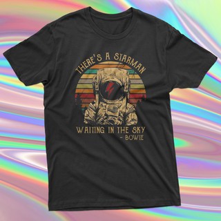 Camiseta Básica Unissex Algodão Starman David Bowie Waiting In The Sky