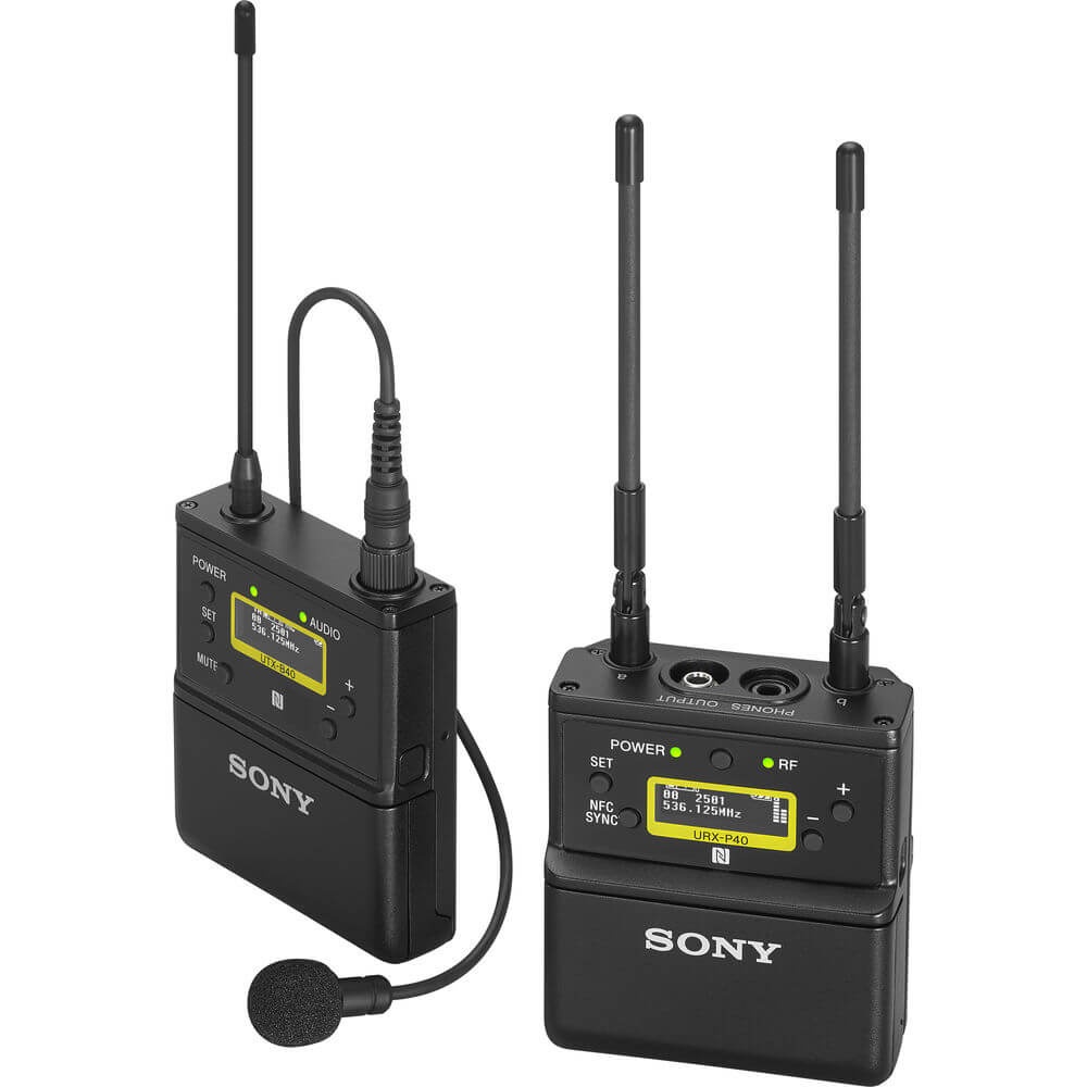 Sistema Wireless Sony UWP-D21 de Microfone de Lapela Sem Fio com Montagem em Câmera