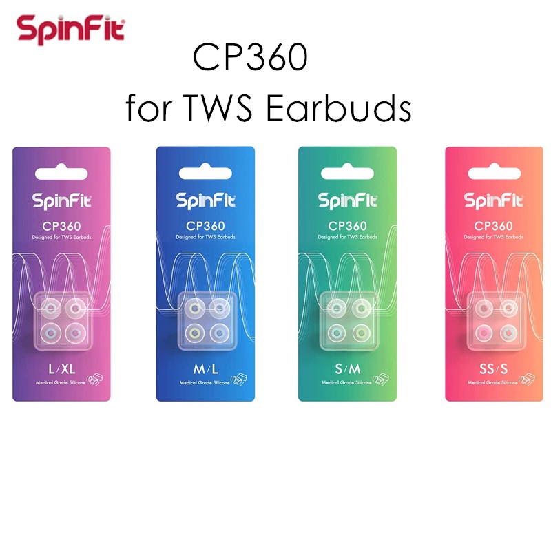 SpinFit CP360 Silicone Eartips for Ture Wireless Earbuds Earphone ...