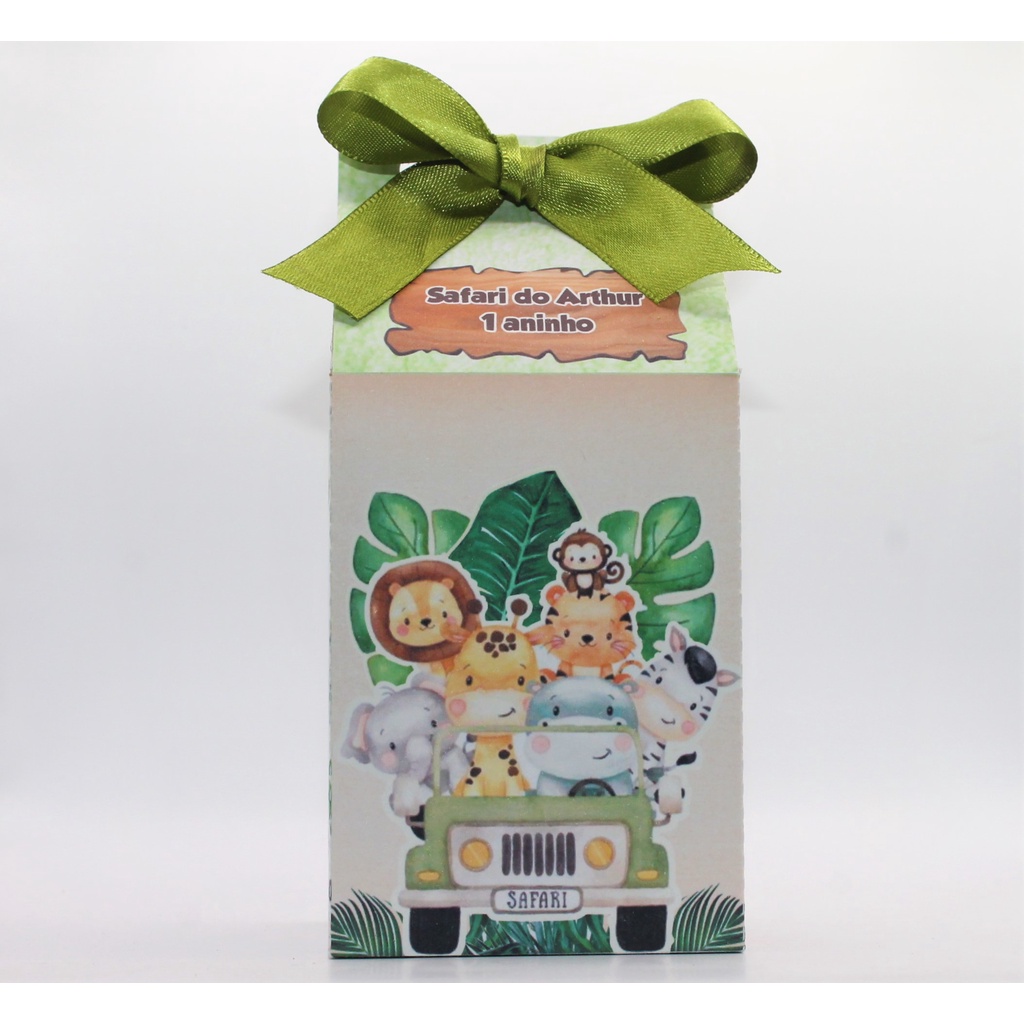 10 Caixas Milk Safari Baby Lembrancinhas Personalizadas | Shopee Brasil