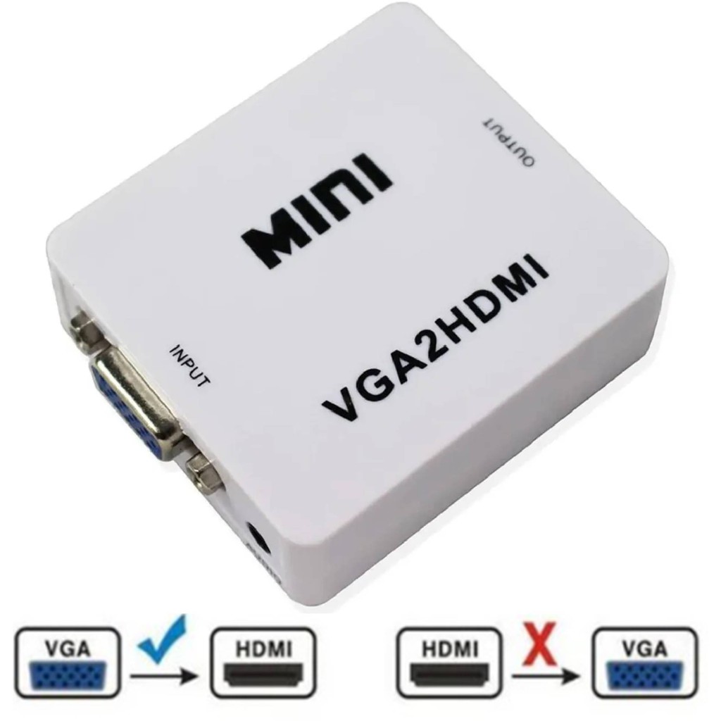 Adaptador Conversor De VGA Para HDMI 1080p Full HD VGA2HDMI Com V deo E