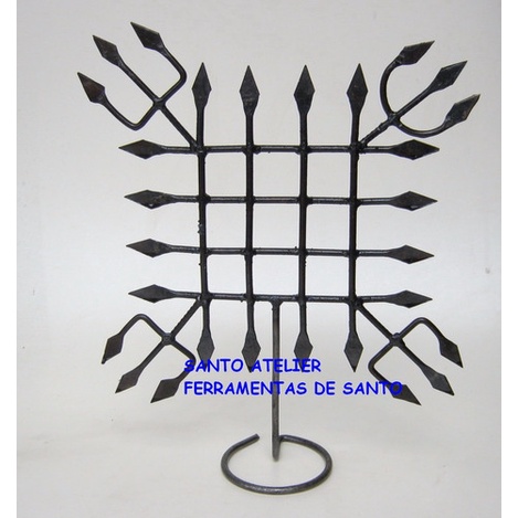 Exu barabô marabô assentamento ferramenta ponto no ferro no candomblé na umbanda 37 cm