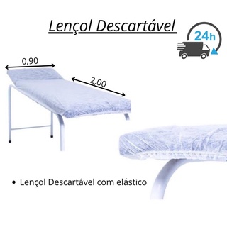 Lençol Descartável tnt branco para maca (10 unidades)
