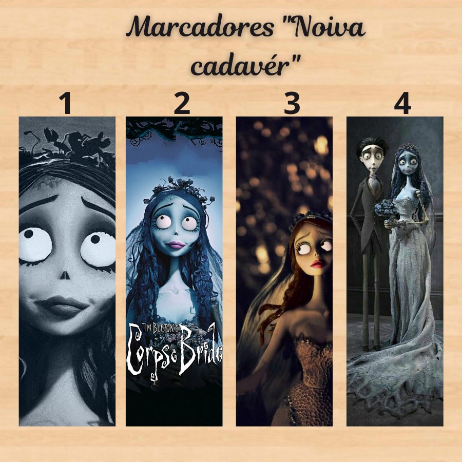 marcador de página Noiva cadáver plastificado (com ou sem tassel)