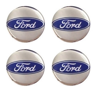 Emblema Resina Ford Autocolante 4 Pç P/ Roda E Calota 48mm