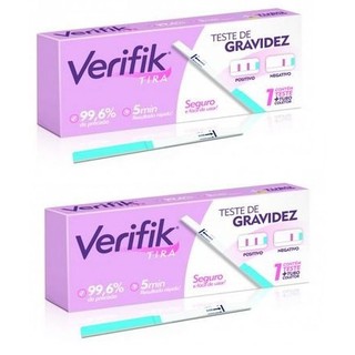 Kit 2 Testes de Gravidez Verifik Easy 99,9% em Oferta na Shopee