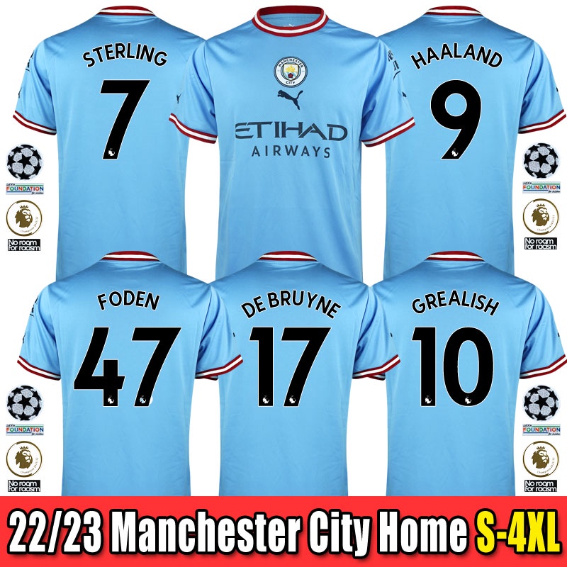 22/23 Erling Haaland Signed Manchester City Jersey Home  "Terminator" Beckett