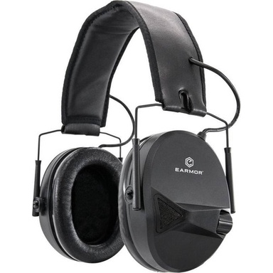 Abafador Eletrônico de Ruído para Tiro Esportivo regula acima de 82dB Earmor M30-BK