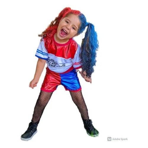 Fantasia Infantil Alerquina Harley Quinn Shopee Brasil