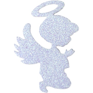 Aplique Batizado Anjo Orando EVA Branco Glitter 5 cm 9 Uni Uni Vivarte - Inspire sua Festa Loja