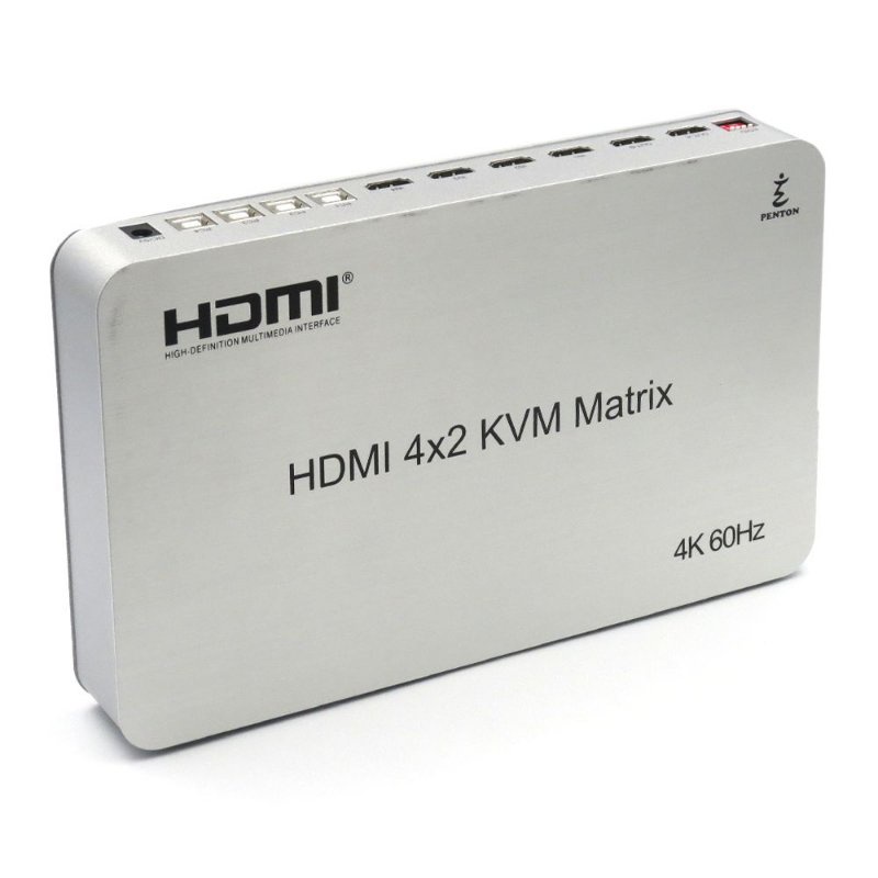 HDMI Matrix 4x2 KVM 4k Para Câmeras de segurança ou Monitores