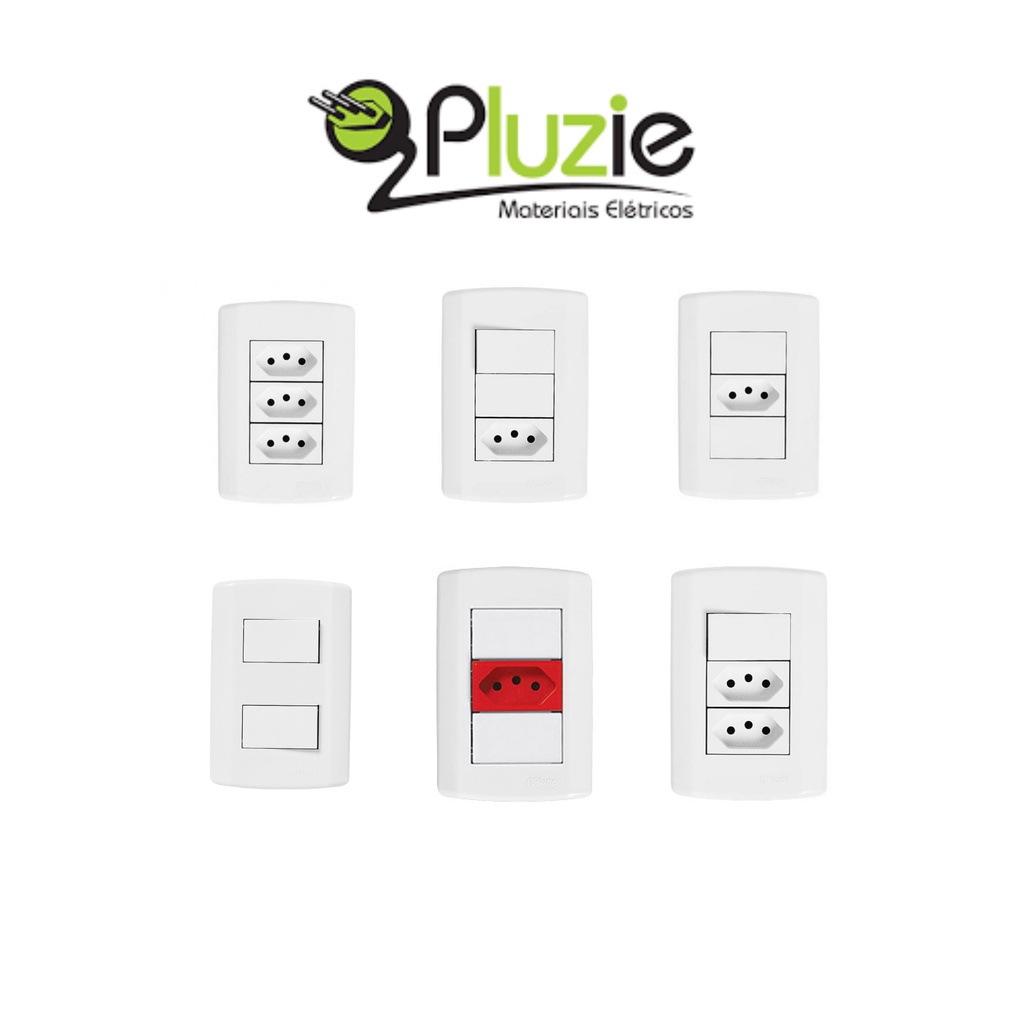 Pluzie Modular - Tomadas e interruptores/apagadores em Oferta na Shopee