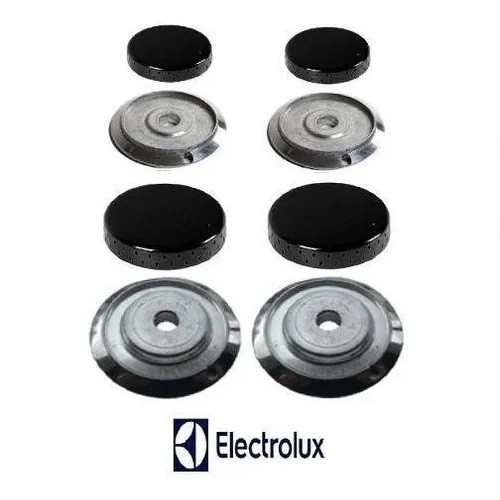 Kit Bacia + Espalhador Peças Fogão Original Electrolux Chef Antigo 2 Pequenas + 2 Grandes