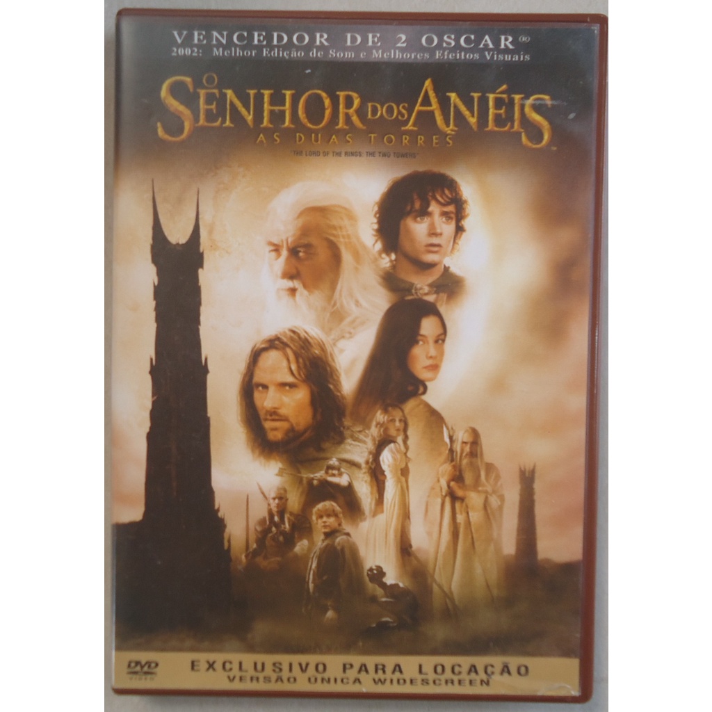 Dvd O Senhor Dos Anéis, As Duas Torres, Elijah Wood, 2002