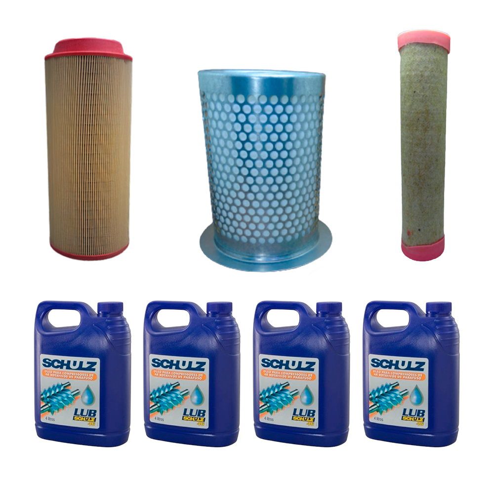 Kit Preventiva Compressor Parafuso Schulz SRP 3020 3020E TA3020 TA3020E