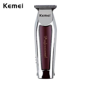 Kemei Profissional Máquina De Corte Do Cabelo Aparador De Sem Fio Elétrica Clipper 0mm T Lâmina Detailer Fechar Barbearia