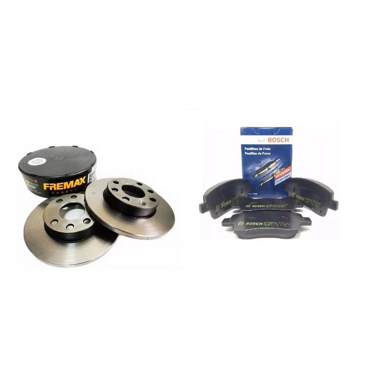 Par Disco E Pastilha Freio Traseiro Fremax Bosch New Civic 1.8 16v 2007 2008 2009 2010 2011 - Spare Parts and Accessories for Vehicles