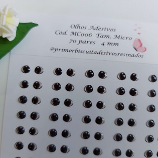 Olho Adesivo Resinado MC006 - Preto em Oferta na Shopee
