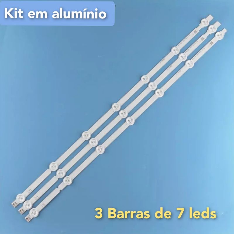 Kit Barras Leds 32la613b 32ln5400 32ln570b 32lb530b 3 Barras De 7 Leds