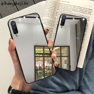 Silver Mirror Phone Case For Samsung Galaxy A11 A51 A71 A21S A10 A20 A30 A50 A70 Black Edge Protector Case For Samsung A14 A34 A54 Luxury Back Case Cover