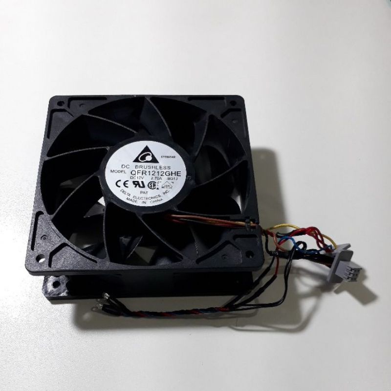 Cooler 120x120x38mm 12v 2.70a Delta Qfr1212ghe 6000rpm Rolam Esf 4 Fios