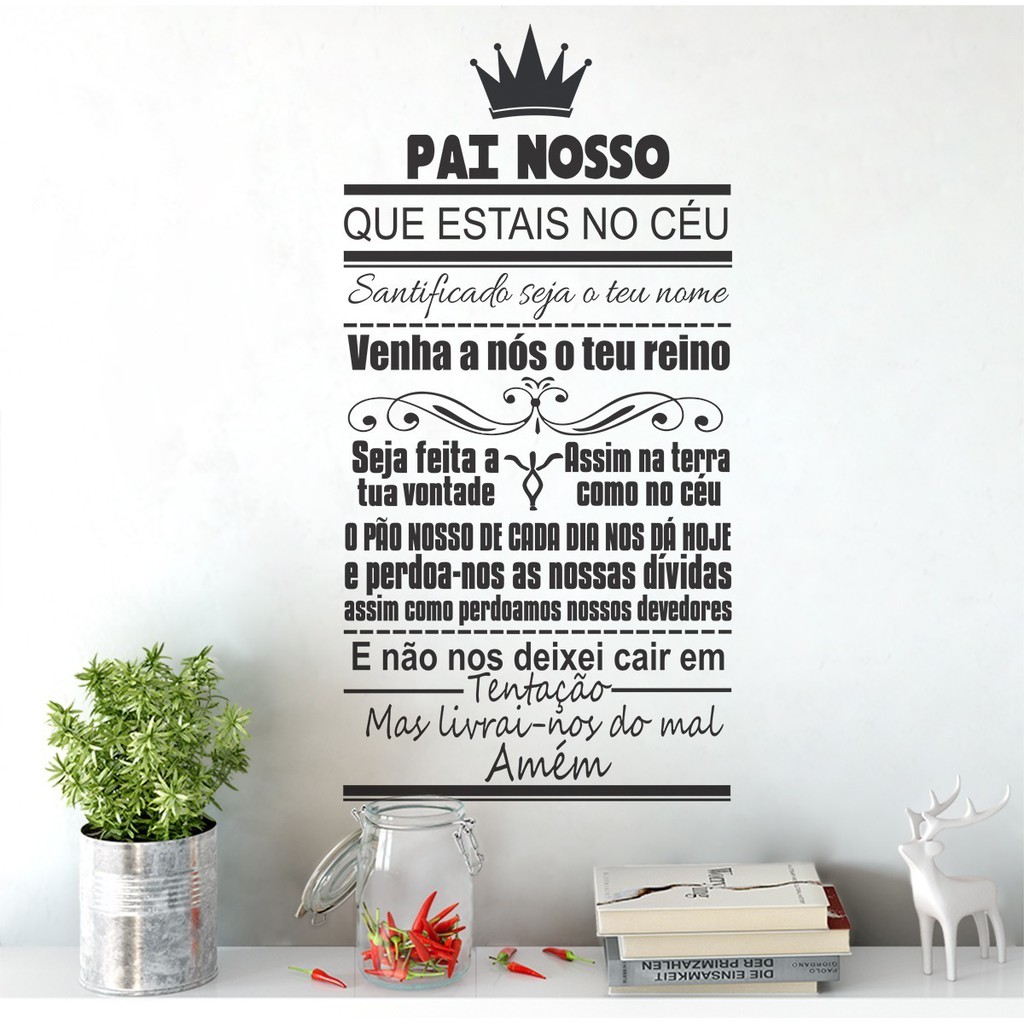 Adesivo Decorativo De Parede Oração Pai Nosso Evangelico - Home & Living