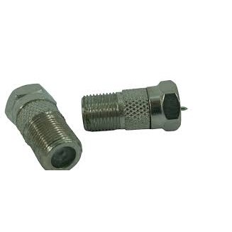 ADAPTADOR JACK FEMEA X FEMEA COM ROSCA 02 UNIDADES