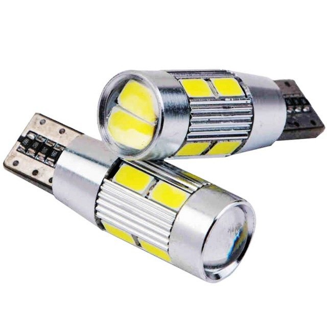 Par Lâmpada Pingo T10 10 Leds com Projetor Farolete Lanterna Teto Placa Mala