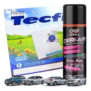 Filtro de Cabine Ar Condicionado Nivus Novo Polo Virtus T-Cross + Higienizador | Tecfil ACP312 em Oferta na Shopee