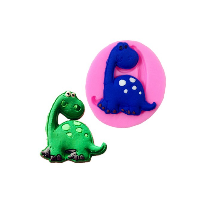Molde de Silicone Dinossauro - Dino Desenho Infantil - Molde de Silicone para Artesanato e Confeitaria