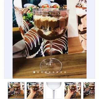 5 taças acrílica com tampa 600 ml sobremesa modelo GIN em Oferta na Shopee