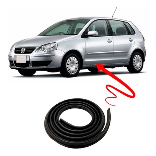 Borracha Vedação Porta Polo Hatch Sedan 2002 Em Diante