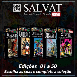 Salvat Capa Preta - Graphic Novels Marvel - HQs Deluxe Capa Dura - 1 a 50