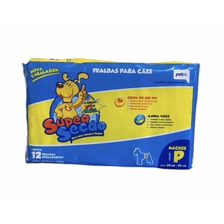 Fralda Super Secão Macho ou Fêmea P Descartável Pet 12 Un Cachorro Cães em Oferta na Shopee