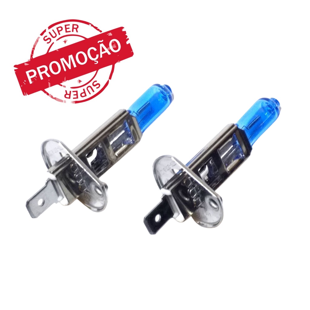 Par Lampada Farol H1 Super Branca 12v 55w PROMOÇÃO SHOPEE em Oferta na Shopee