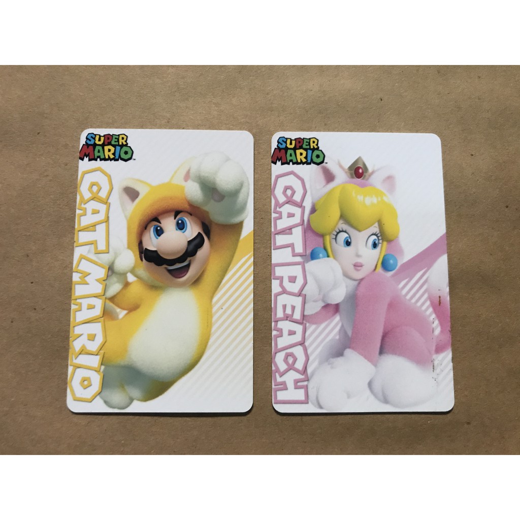 Cartão Amiibo Cat Mario + Cat Peach - Super Mario 3d Worlds + Bowser's Fury