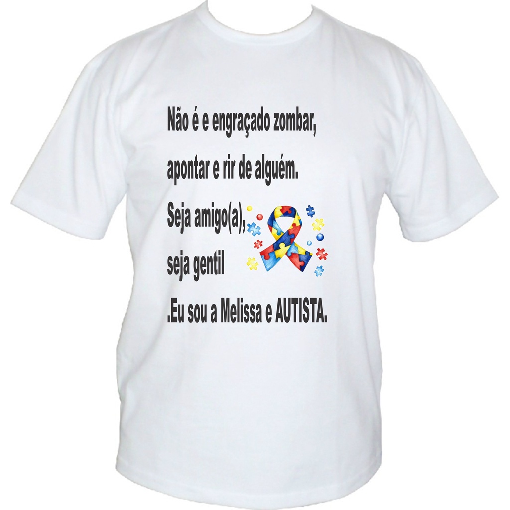 Camiseta AUTISMO - Personalizada | Shopee Brasil