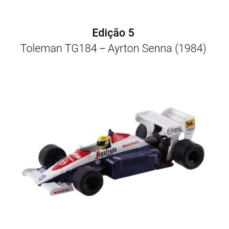 SEN5T  eaglemoss 1/43 F1 BRESIL Formule 1 TOLEMAN TG184 A.SENNA 1984 