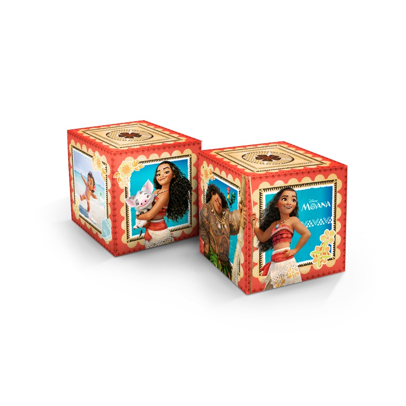 Cubo Decorativo Festa Moana 3 Uni Regina Festas - Inspire sua Festa Loja