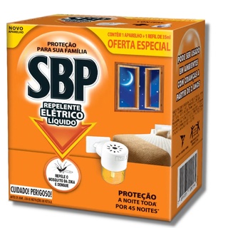 Repelente Eletrico SBP Liquido 45 noites APARELHO + REFIL